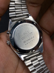 Orient Three Star — Silver Sunburst Dial | 38mm All-Steel Japanese Automatic Watch.