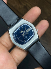 Seiko 5 — Deep Blue Dial “TV-Shape” | Japanese Automatic Watch.