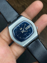 Seiko 5 — Deep Blue Dial “TV-Shape” | Japanese Automatic Watch.