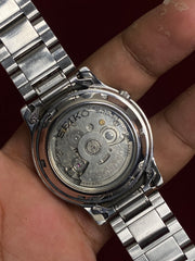Seiko 5 SNK789 — Silver Sunburst Dial | Ref. 7S26-06F2 | Exhibition Caseback | 38mm