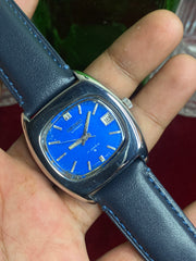 Super Rare Vintage Seiko 5 TV-Style Automatic Watch | Royal Blue Dial | Ref. 6308-5000