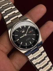 SEIKO 5 AUTOMATIC — “RAILWAY TIME ” | 38MM Grey Dial Watch | 7019-8281 A2.