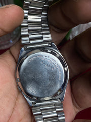 Seiko 5 — White & Gold Textured Dial | 36mm Japanese Automatic Watch.