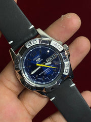 Seiko 5 Sports — "Blue Explorer",23 Jewels, 100m | Ref. 7S36-02L0 | Exhibition Caseback | 41mm.