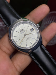 Orient “Silver Crest” — 17-Jewel Hand-Wound Dress Watch.