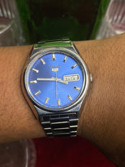 Seiko 5 Automatic — Electric Blue Sunburst Dial Watch | Ref 6309-8060.