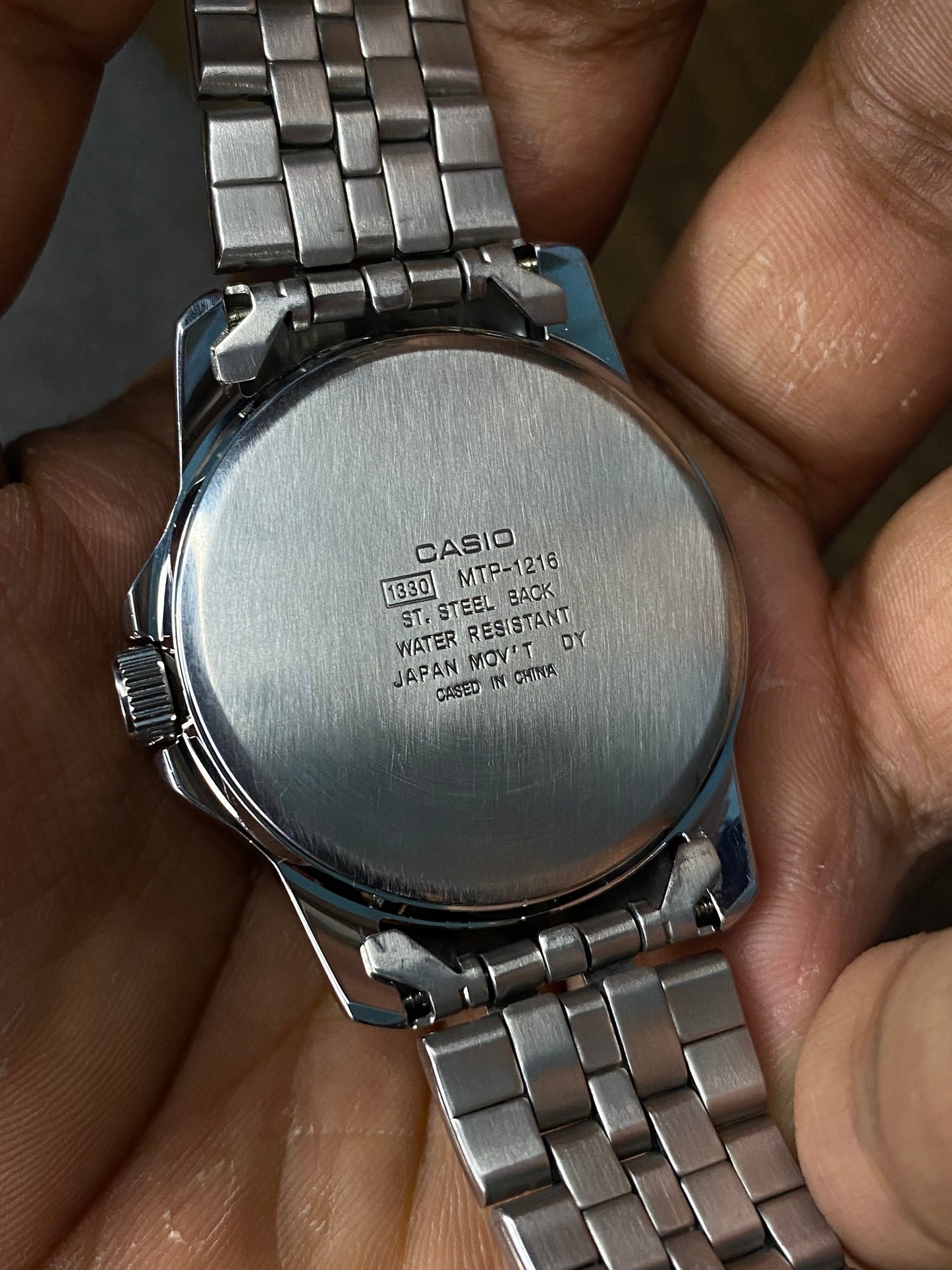 Rare Casio MTP-1216A Blue Numeric Dial watch.