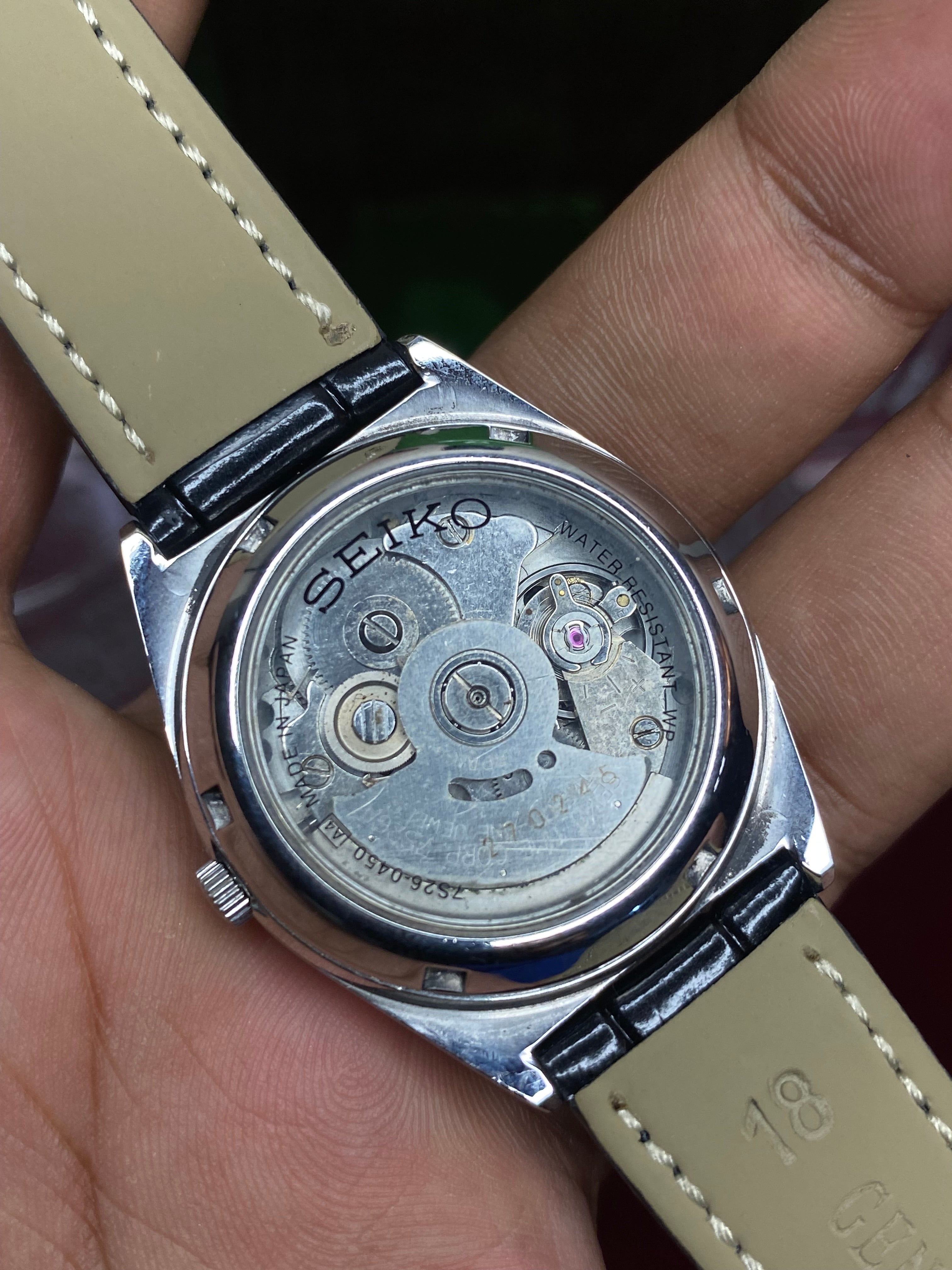 Seiko 5 “Open Heart” White Dial— 7S26 Exhibition Automatic Watch.