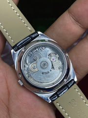 Seiko 5 “Open Heart” White Dial— 7S26 Exhibition Automatic Watch.
