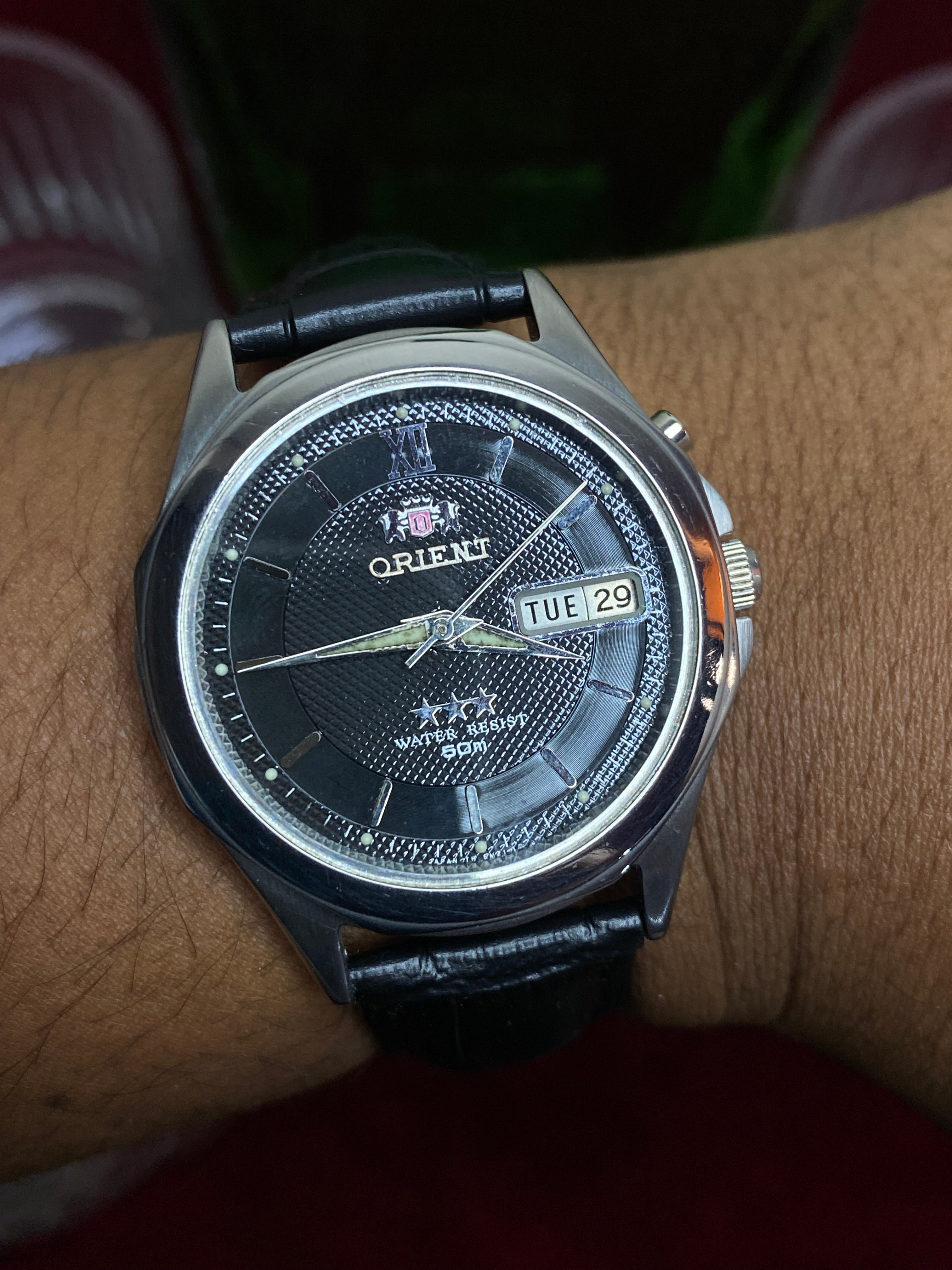 Orient 3-Star Automatic — Textured Black Dial Watch  | Ref EM5C-C0.