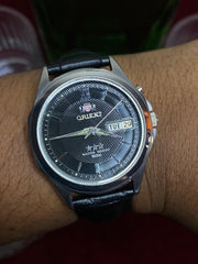 Orient 3-Star Automatic — Textured Black Dial Watch  | Ref EM5C-C0.