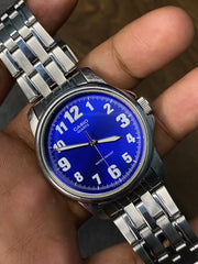 Rare Casio MTP-1216A Blue Numeric Dial Watch | Day-Date | Made in Japan