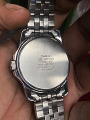 Rare Casio MTP-1216A Blue Numeric Dial Watch | Day-Date | Made in Japan