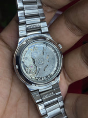 Seiko 5 White & Silver “Grid” — 7S26 Textured Dial Exhibition Automatic Watch.