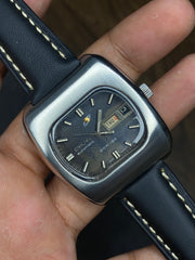 Vintage Historic Swiss Watch.
Super Rare Enicar DDA 180 “Tv-Style” Dark Textured Dial Watch Automatic Watch.