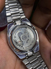 Seiko 5 Automatic — Black "Wave" Dial watch with Exhibition Back | Ref 7S26-0480.
