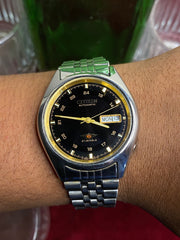 Citizen Eagle 7 Automatic — Railway time Black Dial Watch | Ref 4-055209.