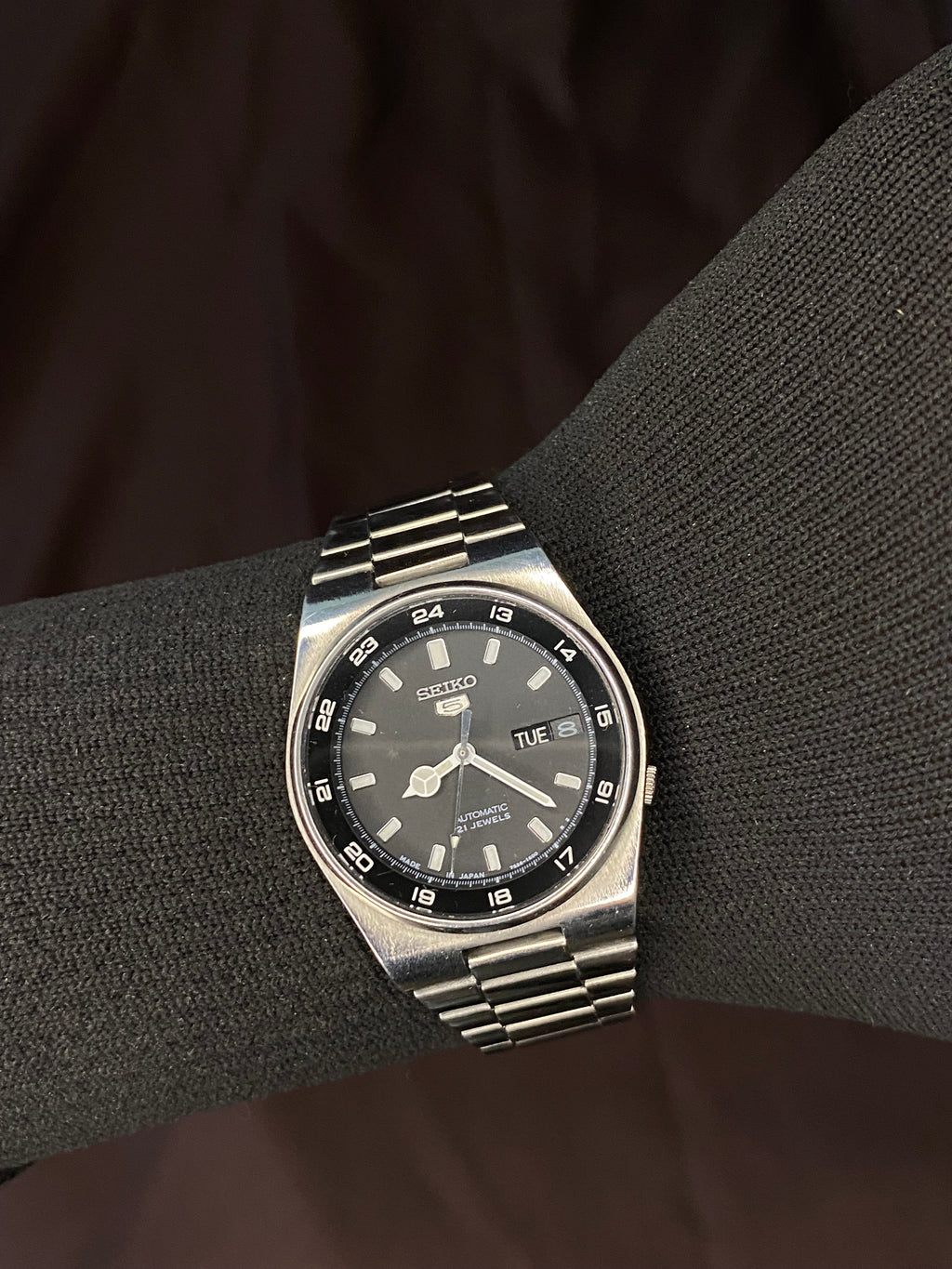 Seiko 5 Rare JDM SNX393 Grey Dial Railway Time watch