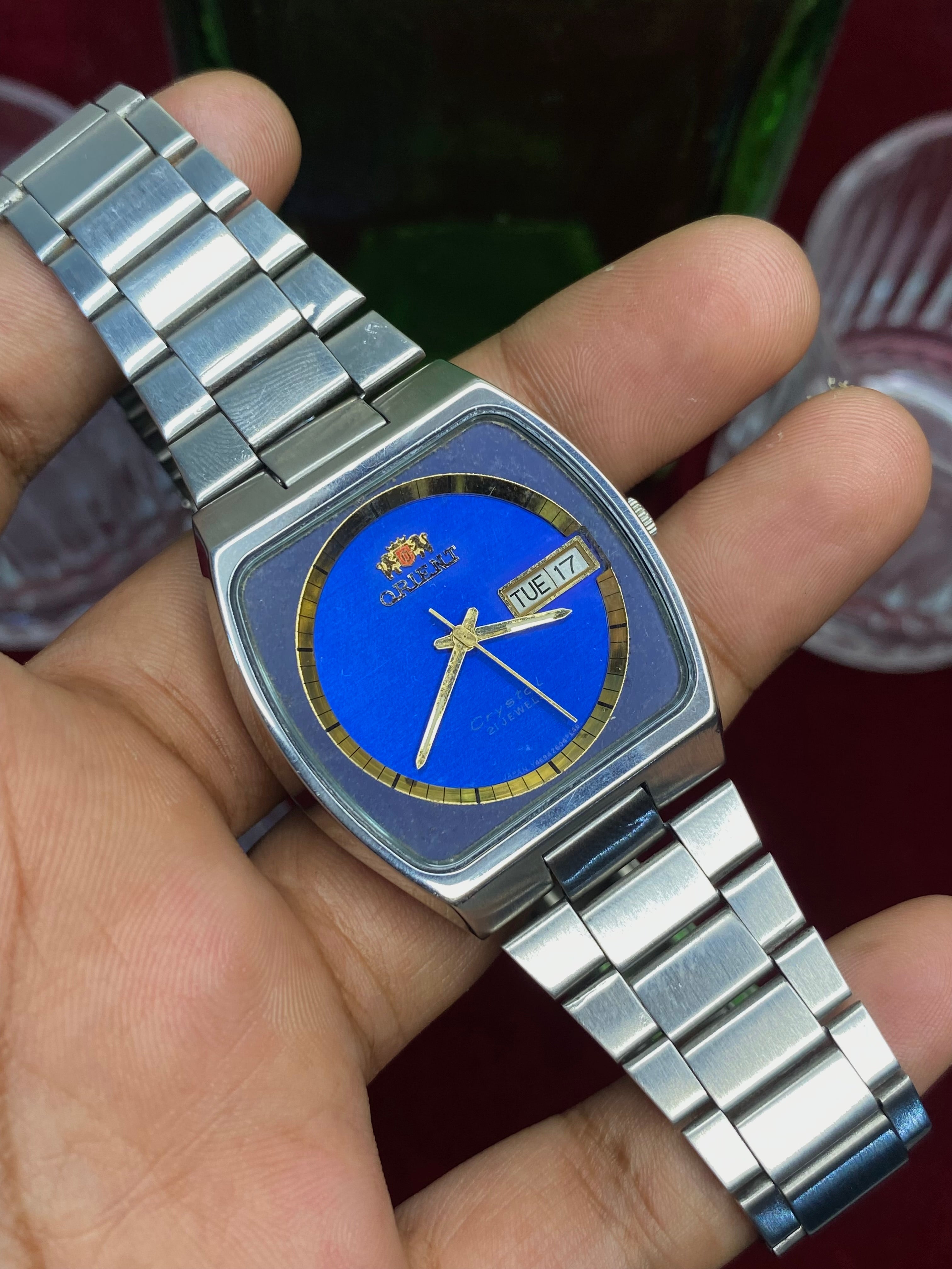 Orient Crystal “Cobalt TV” — 21-Jewel Automatic watch.