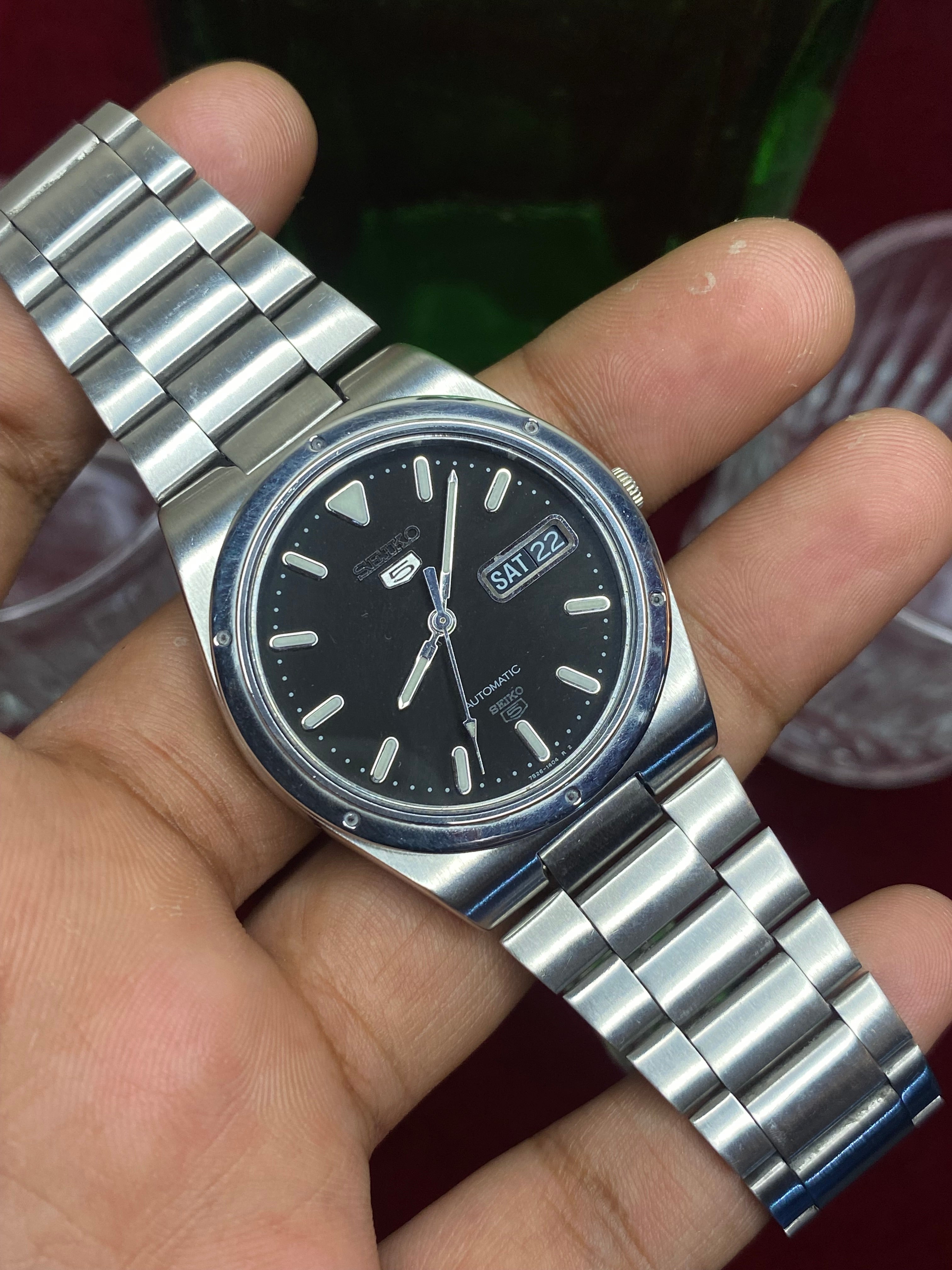 Seiko 5 SKX197 “Night Shift” — 7S26 Black Dial Automatic watch.