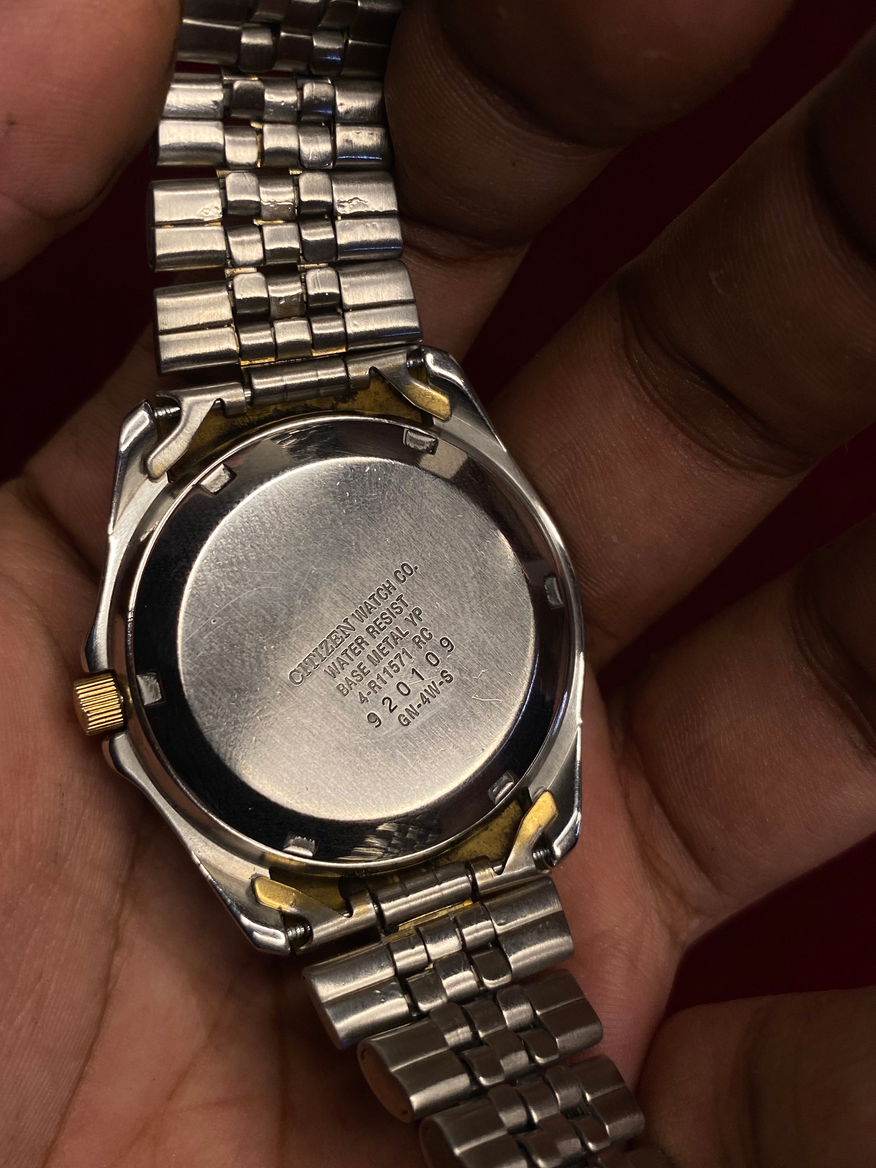 Citizen Eagle 7 Automatic — Black & Gold Motif Dial Watch.