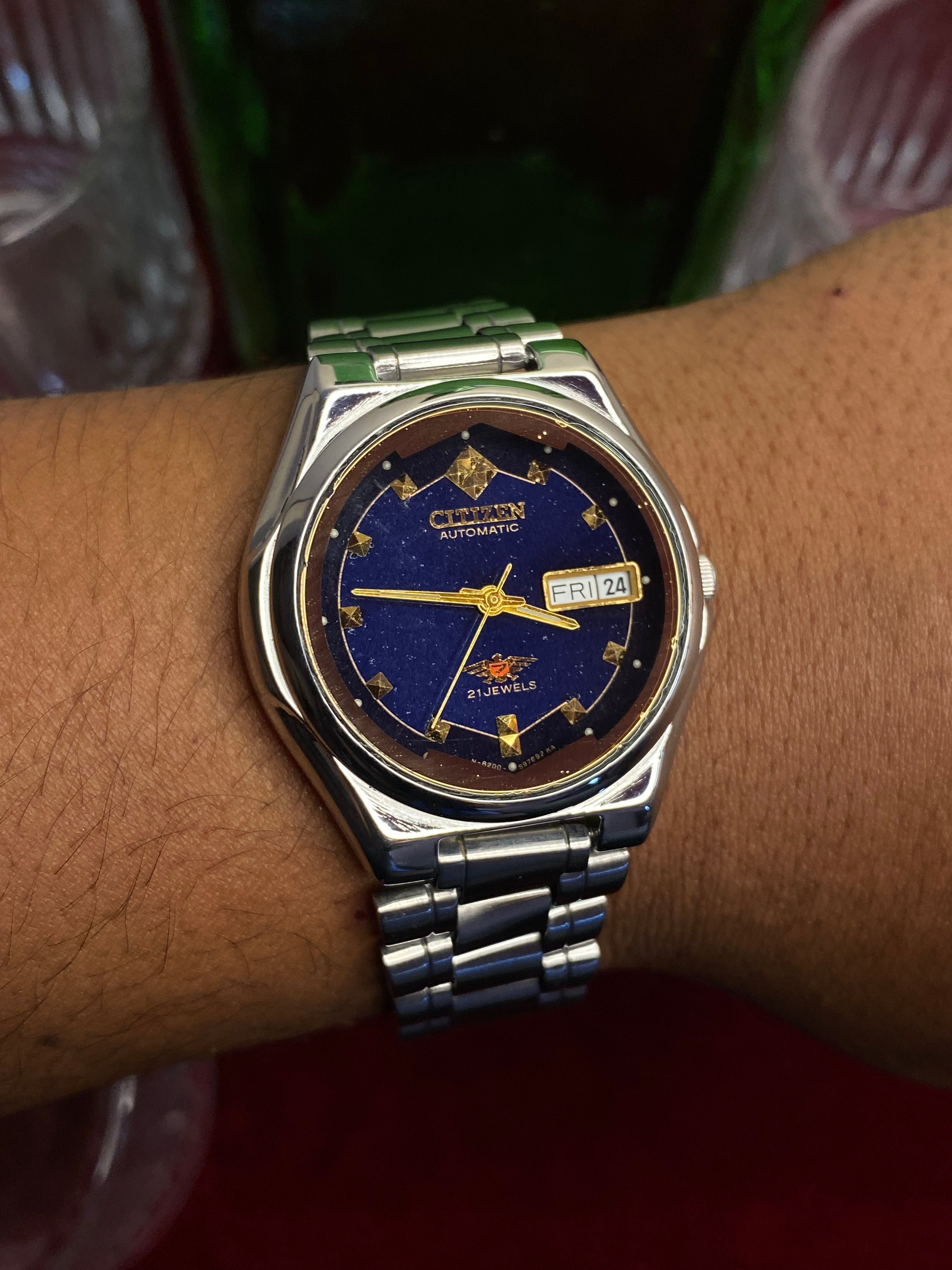 Citizen Eagle 7 Automatic — Blue Motif Textured Dial watch | Ref 4-S81462