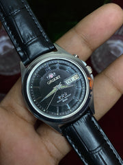Orient 3-Star Automatic — Textured Black Dial Watch  | Ref EM5C-C0.