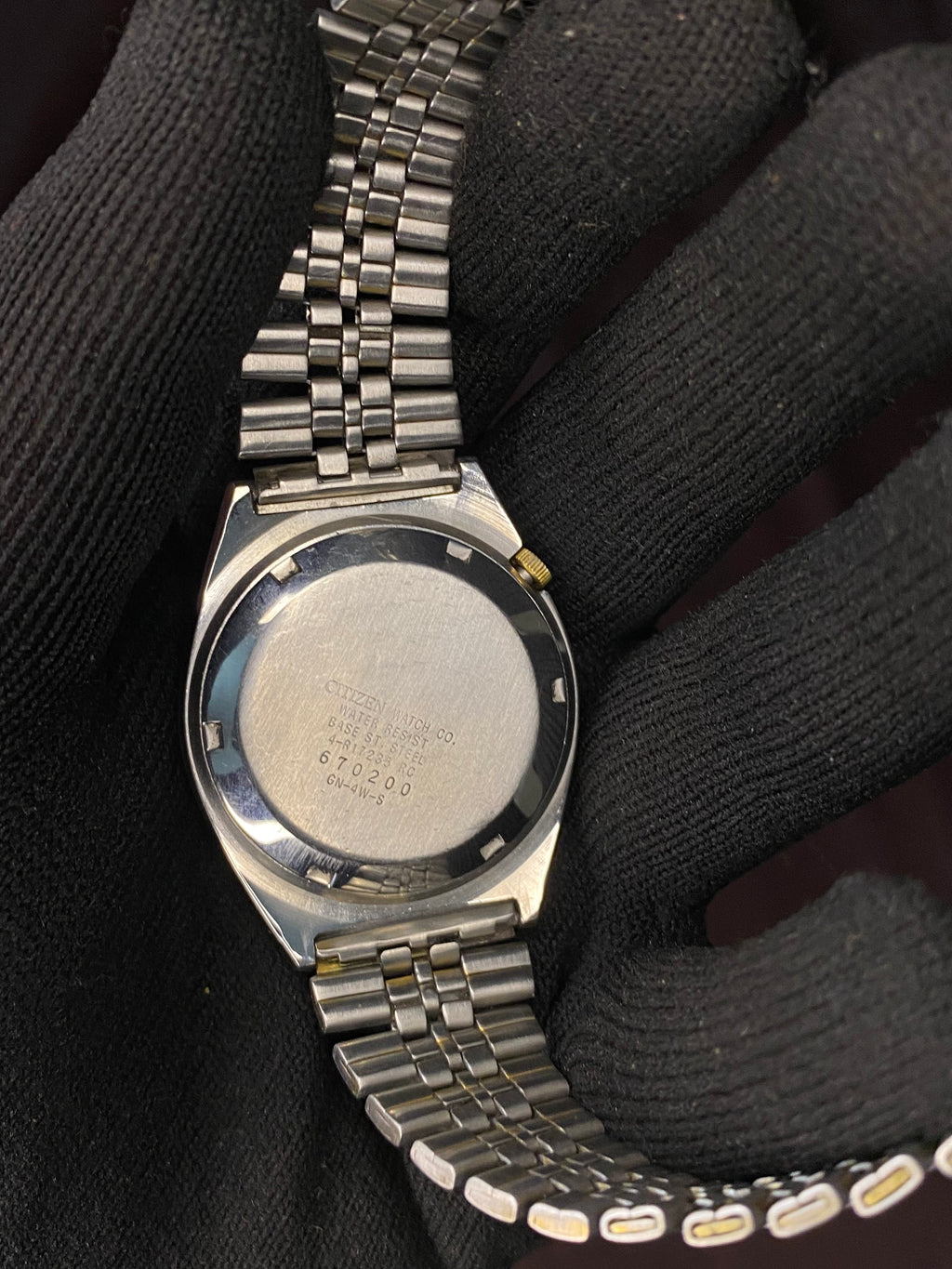 Citizen Eagle 7 Black Dial Watch with Gold Indices