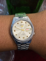 Seiko 5 Automatic — Silver Sunburst Dial Watch , 36mm | 7S36-6080.