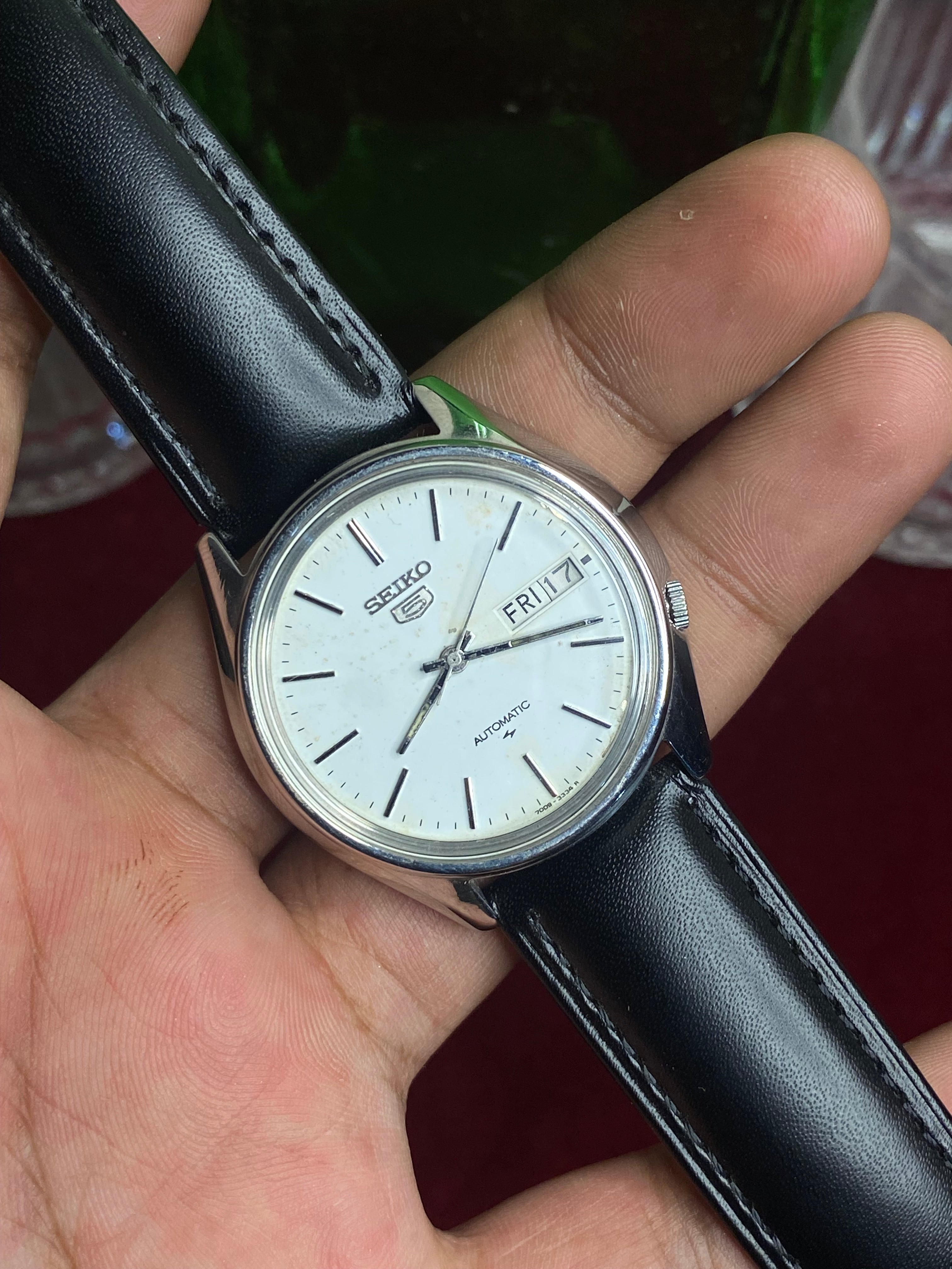Seiko 5 “Continental” — 7009 White Dial Automatic Watch.
