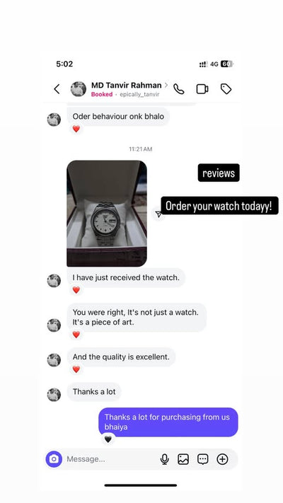 Customer conversation screenshot