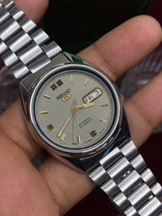 Seiko 5 “Champagne” — 7S26 Grey-Gold Dial Automatic watch.