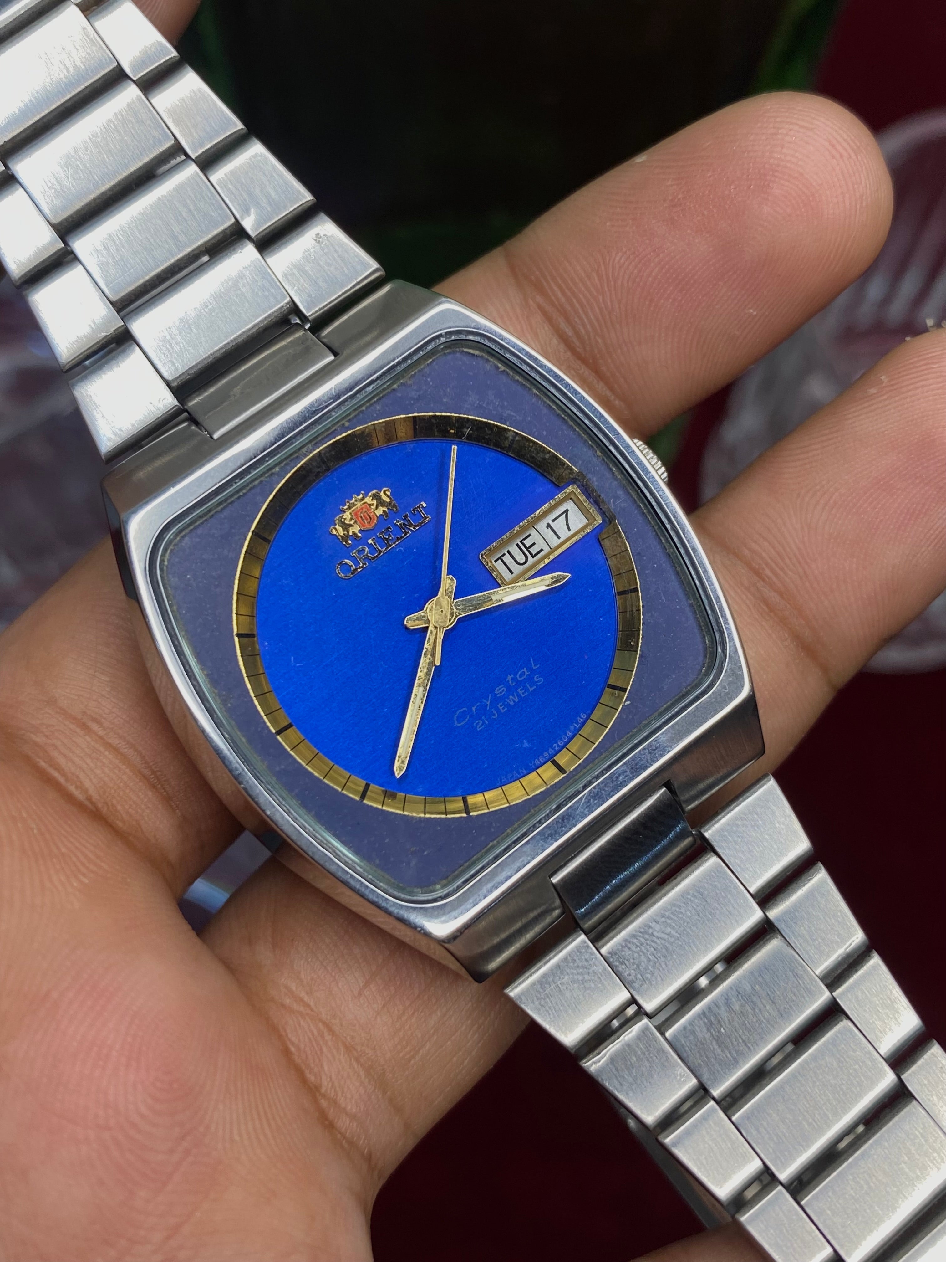Orient Crystal “Cobalt TV” — 21-Jewel Automatic watch.