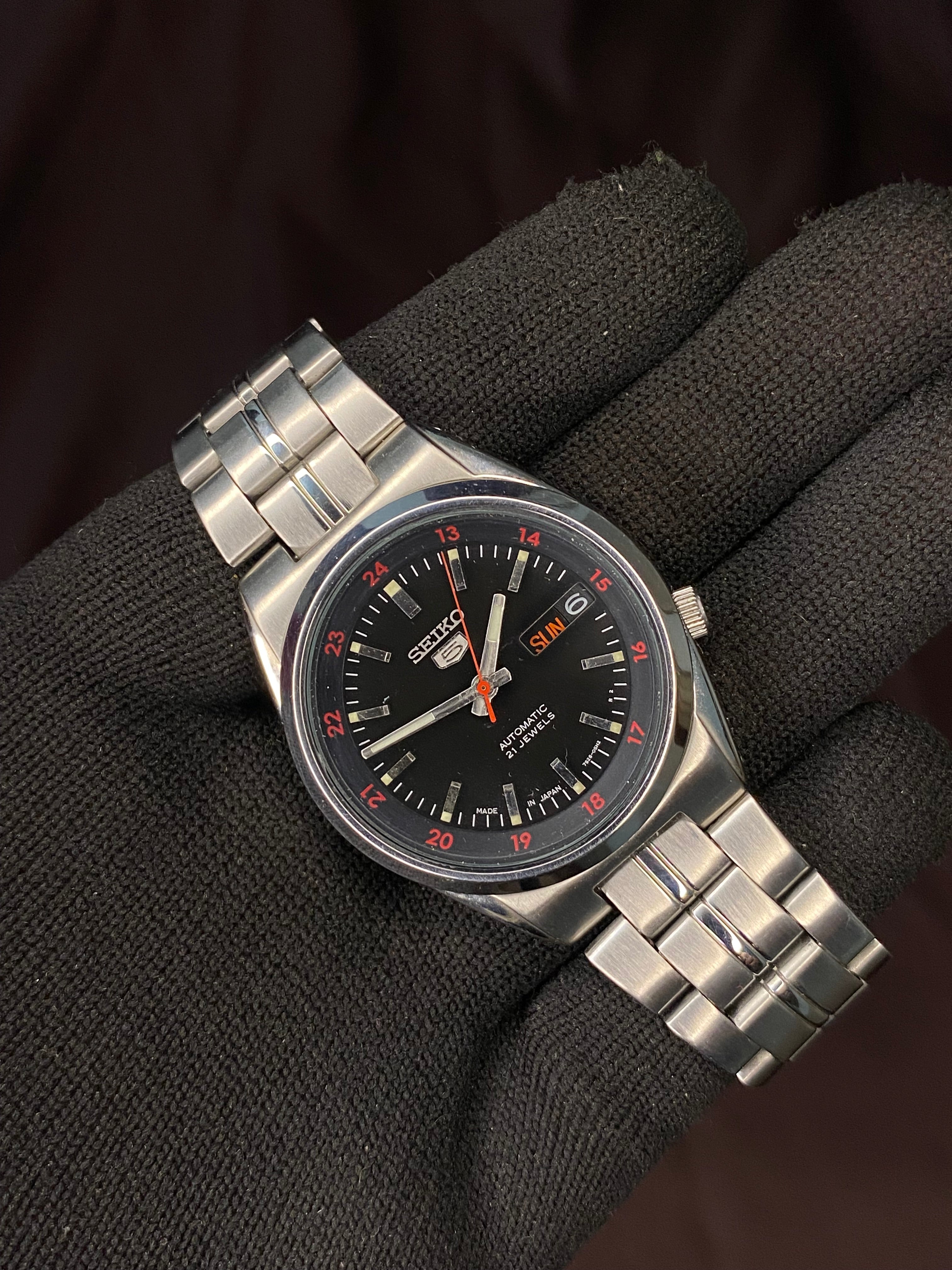Pristine Seiko 5 SNK587 Railway Time with Transparent Back