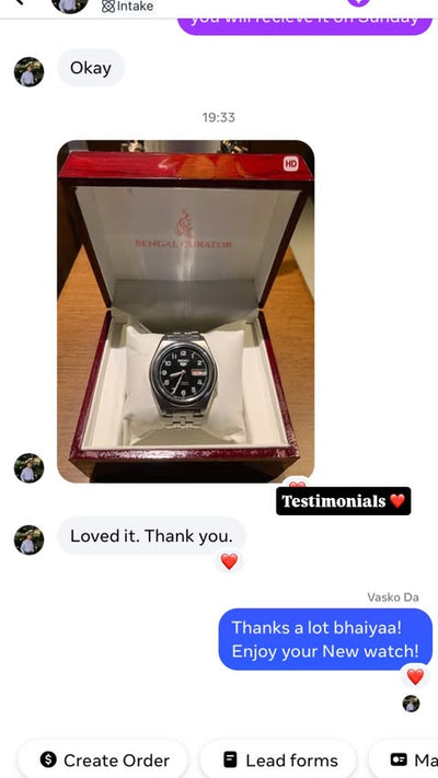 Customer conversation screenshot
