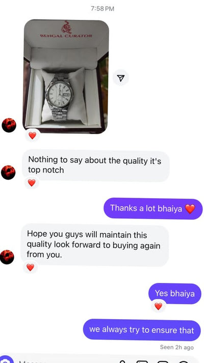 Customer conversation screenshot