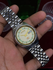 Citizen Automatic “Mint & Cream” — 8200 Two-Tone Dial Watch with Exhibition back.