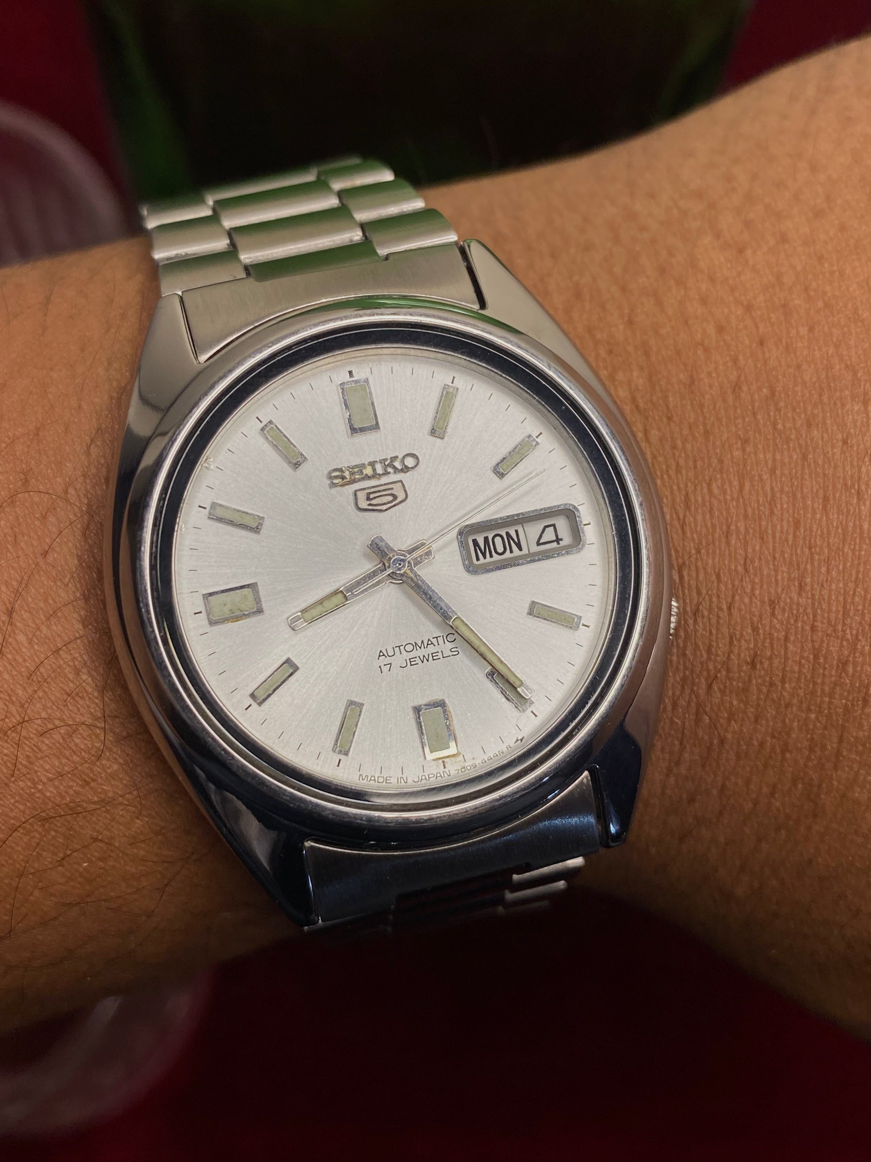 Seiko 5 “Silver Ray” — 7S26 Sunburst Exhibition Automatic watch.