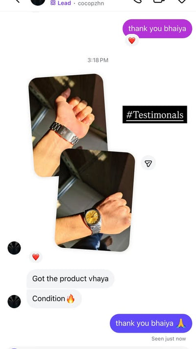 Customer conversation screenshot