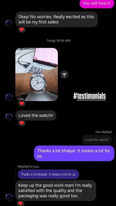 Customer conversation screenshot