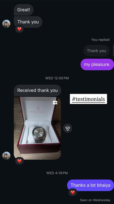 Customer conversation screenshot