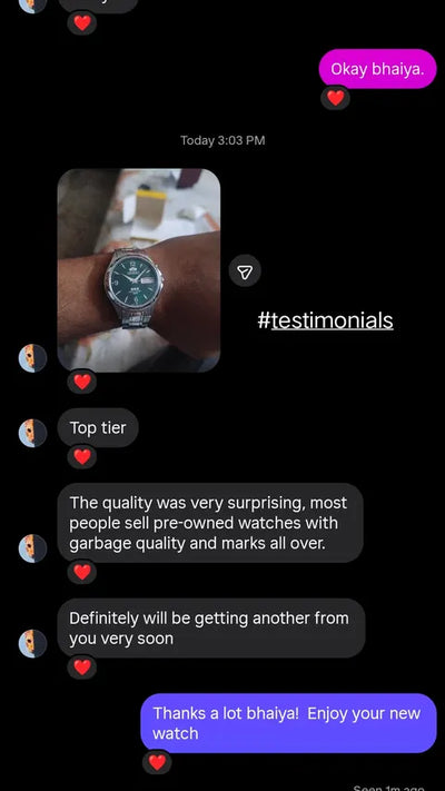 Customer conversation screenshot