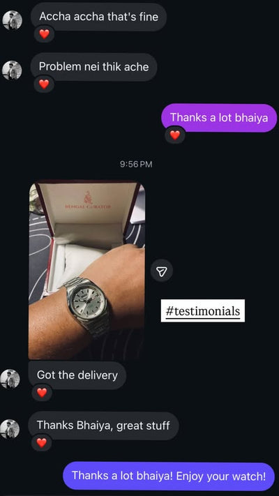 Customer conversation screenshot