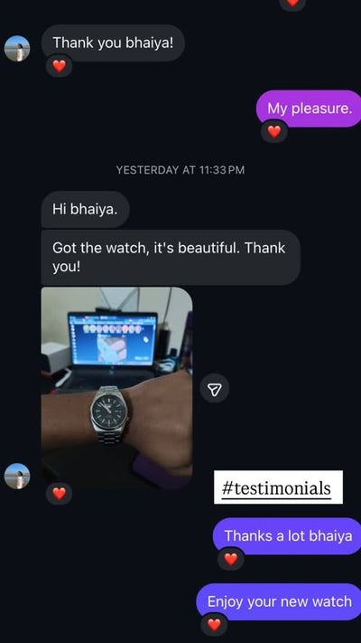 Customer conversation screenshot
