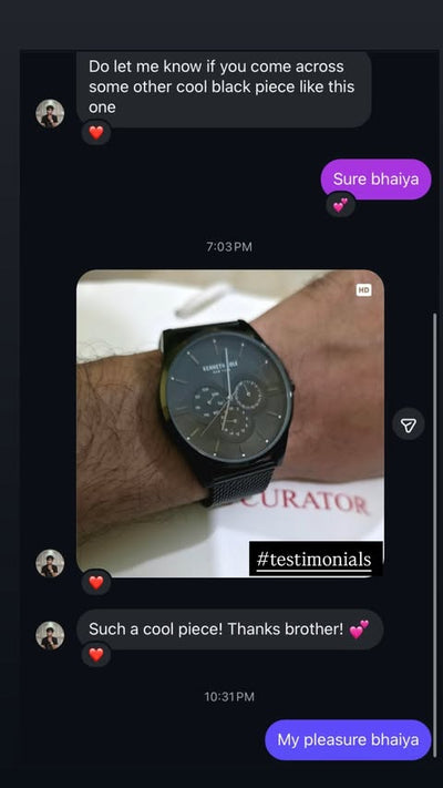 Customer conversation screenshot