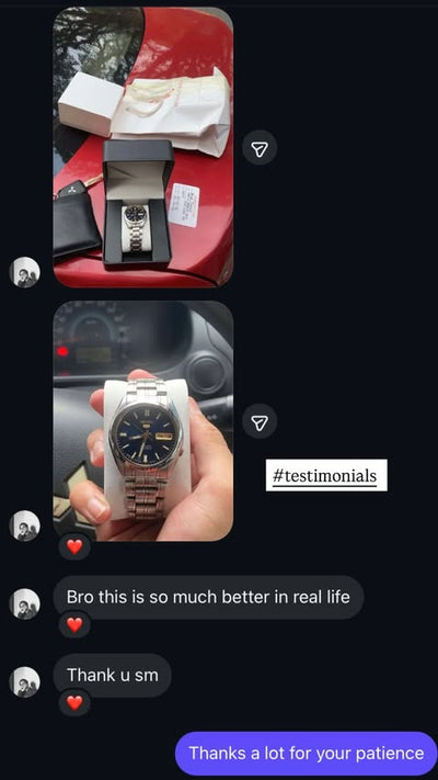 Customer conversation screenshot