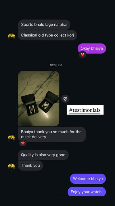 Customer conversation screenshot