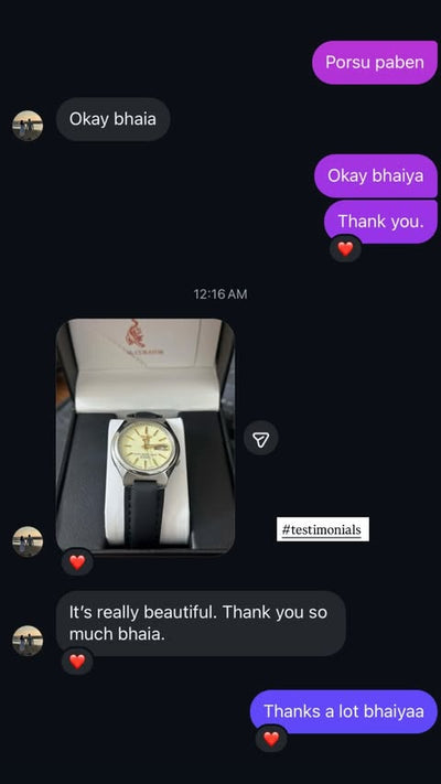 Customer conversation screenshot