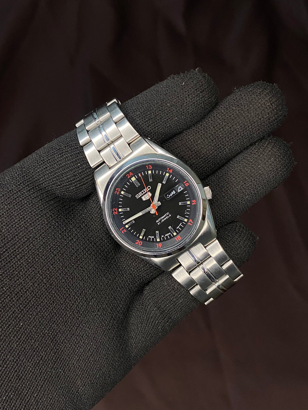 Pristine Seiko 5 SNK587 Railway Time with Transparent Back
