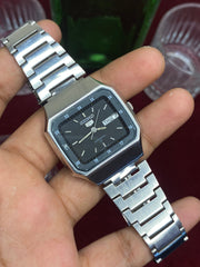 Seiko 5 “Railway Time” — Black TV Dial | 6309 Japanese Automatic watch.